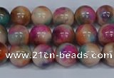 CMJ444 15.5 inches 8mm round rainbow jade beads wholesale