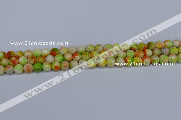 CMJ451 15.5 inches 8mm round rainbow jade beads wholesale