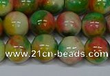 CMJ460 15.5 inches 12mm round rainbow jade beads wholesale