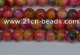 CMJ471 15.5 inches 6mm round rainbow jade beads wholesale