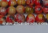 CMJ486 15.5 inches 8mm round rainbow jade beads wholesale