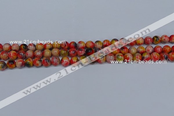 CMJ486 15.5 inches 8mm round rainbow jade beads wholesale