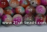 CMJ495 15.5 inches 12mm round rainbow jade beads wholesale