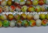 CMJ499 15.5 inches 6mm round rainbow jade beads wholesale