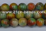 CMJ501 15.5 inches 10mm round rainbow jade beads wholesale