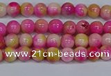 CMJ512 15.5 inches 4mm round rainbow jade beads wholesale