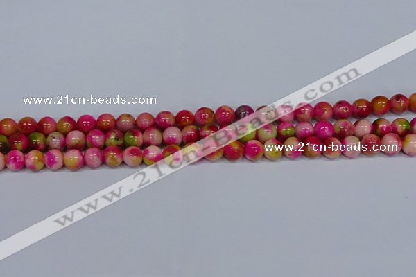 CMJ514 15.5 inches 8mm round rainbow jade beads wholesale