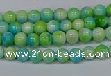 CMJ519 15.5 inches 4mm round rainbow jade beads wholesale