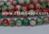 CMJ534 15.5 inches 6mm round rainbow jade beads wholesale