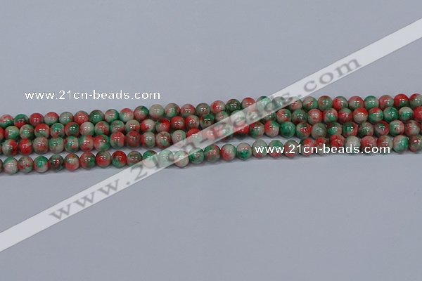 CMJ534 15.5 inches 6mm round rainbow jade beads wholesale