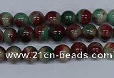 CMJ568 15.5 inches 4mm round rainbow jade beads wholesale