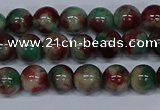 CMJ569 15.5 inches 6mm round rainbow jade beads wholesale