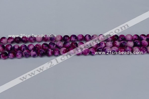 CMJ584 15.5 inches 8mm round rainbow jade beads wholesale