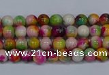 CMJ589 15.5 inches 4mm round rainbow jade beads wholesale