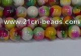 CMJ590 15.5 inches 6mm round rainbow jade beads wholesale