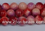 CMJ619 15.5 inches 8mm round rainbow jade beads wholesale