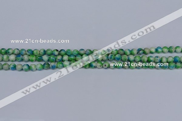 CMJ625 15.5 inches 6mm round rainbow jade beads wholesale