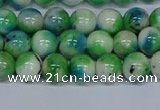 CMJ626 15.5 inches 8mm round rainbow jade beads wholesale