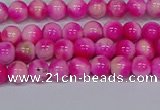 CMJ638 15.5 inches 4mm round rainbow jade beads wholesale