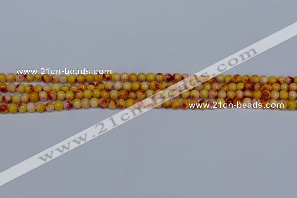 CMJ645 15.5 inches 4mm round rainbow jade beads wholesale