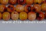 CMJ647 15.5 inches 8mm round rainbow jade beads wholesale