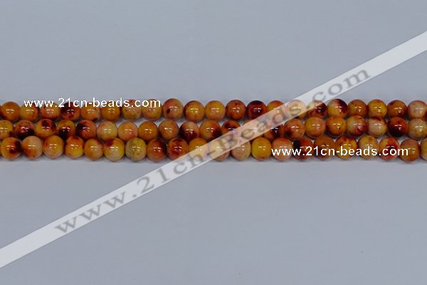 CMJ647 15.5 inches 8mm round rainbow jade beads wholesale