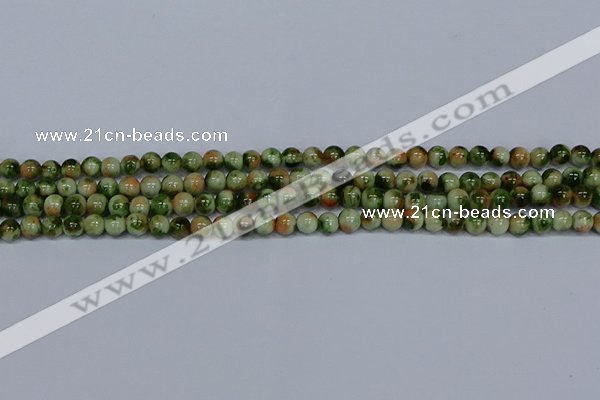 CMJ674 15.5 inches 6mm round rainbow jade beads wholesale