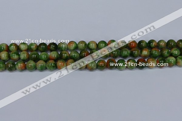 CMJ676 15.5 inches 10mm round rainbow jade beads wholesale