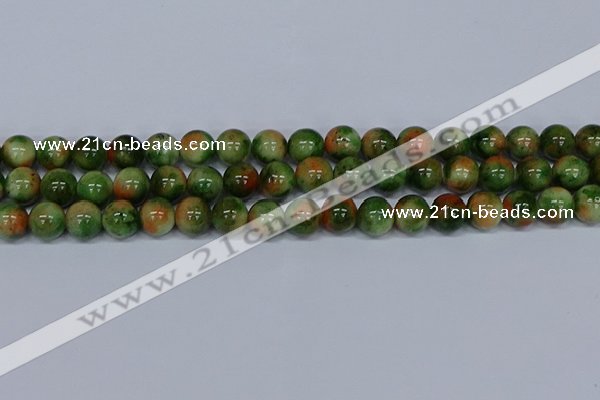 CMJ677 15.5 inches 12mm round rainbow jade beads wholesale