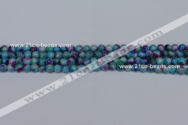 CMJ687 15.5 inches 4mm round rainbow jade beads wholesale