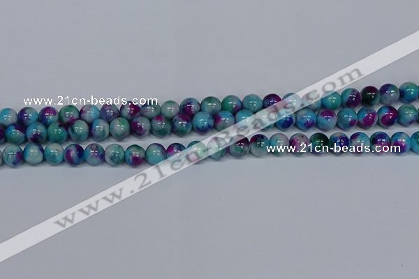 CMJ689 15.5 inches 8mm round rainbow jade beads wholesale