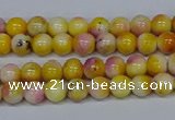 CMJ694 15.5 inches 4mm round rainbow jade beads wholesale