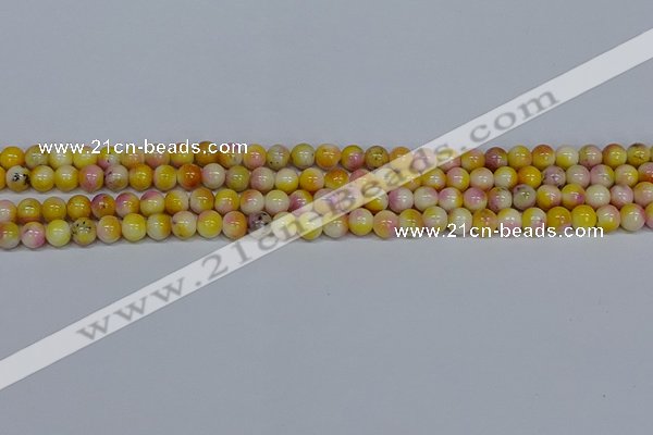 CMJ695 15.5 inches 6mm round rainbow jade beads wholesale