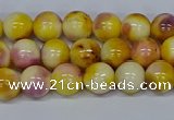 CMJ696 15.5 inches 8mm round rainbow jade beads wholesale