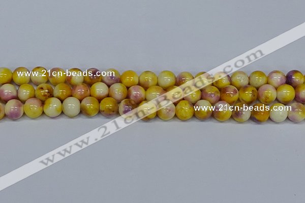 CMJ698 15.5 inches 12mm round rainbow jade beads wholesale