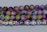 CMJ708 15.5 inches 4mm round rainbow jade beads wholesale