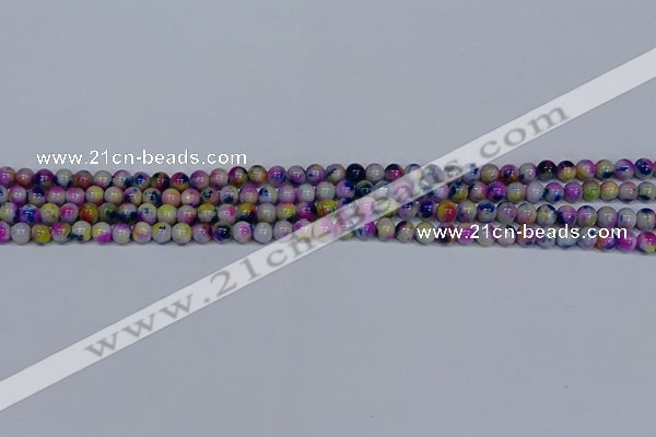 CMJ708 15.5 inches 4mm round rainbow jade beads wholesale