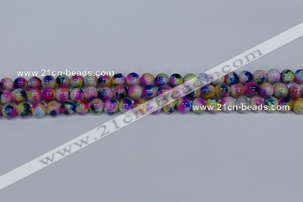 CMJ710 15.5 inches 8mm round rainbow jade beads wholesale