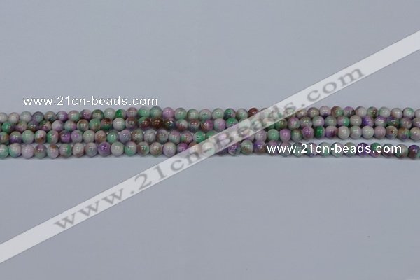 CMJ715 15.5 inches 4mm round rainbow jade beads wholesale