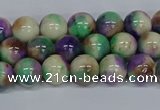 CMJ717 15.5 inches 8mm round rainbow jade beads wholesale