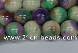 CMJ719 15.5 inches 12mm round rainbow jade beads wholesale