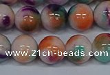 CMJ726 15.5 inches 12mm round rainbow jade beads wholesale