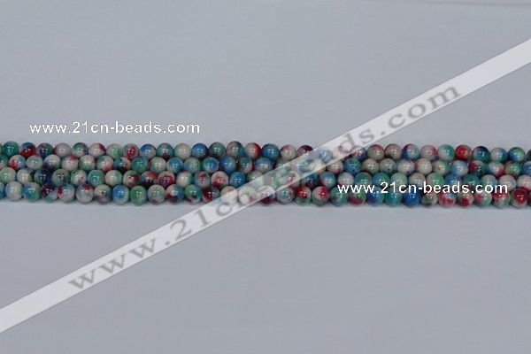 CMJ729 15.5 inches 4mm round rainbow jade beads wholesale