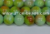 CMJ739 15.5 inches 10mm round rainbow jade beads wholesale