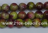 CMJ745 15.5 inches 8mm round rainbow jade beads wholesale