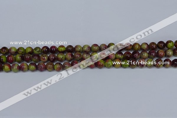 CMJ745 15.5 inches 8mm round rainbow jade beads wholesale