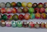 CMJ750 15.5 inches 4mm round rainbow jade beads wholesale