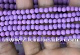 CMJ815 15.5 inches 4mm round matte Mashan jade beads wholesale