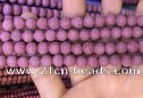 CMJ832 15.5 inches 8mm round matte Mashan jade beads wholesale