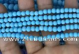 CMJ835 15.5 inches 4mm round matte Mashan jade beads wholesale